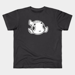 Minimal Puffer fish. Stylized art for bubblefish fans Kids T-Shirt